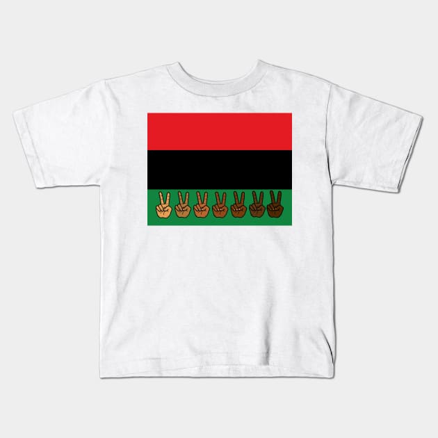 Pan African flag Juneteenth black freedom liberation Kids T-Shirt by Nalidsa